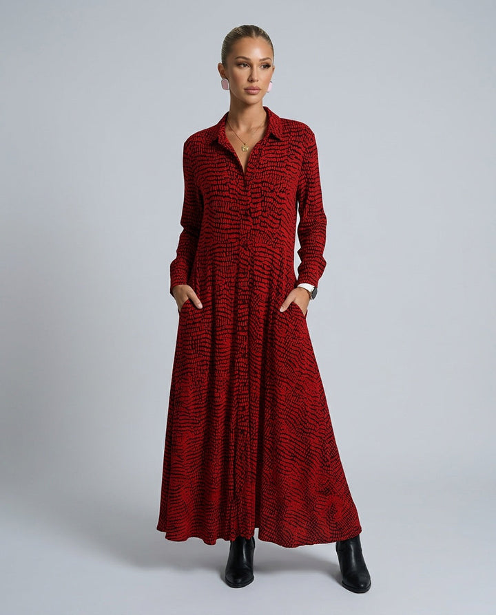 Edda | Relaxed V-Neck Maxi Dress
