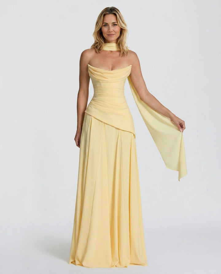 Mira | One-Shoulder Ruched Maxi Dress