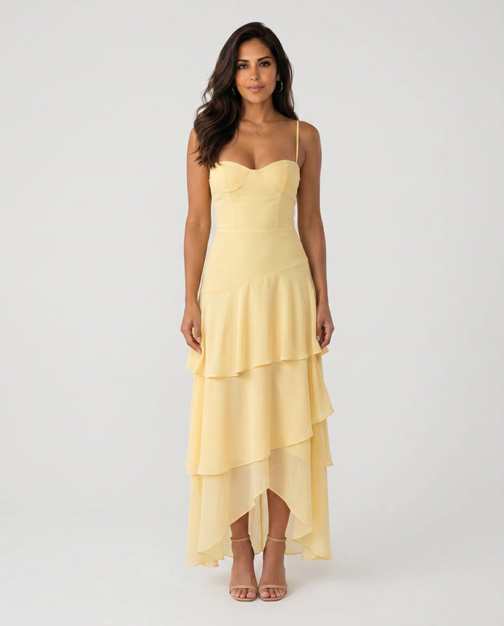 Elsie | Spaghetti Strap Sweetheart Maxi Dress