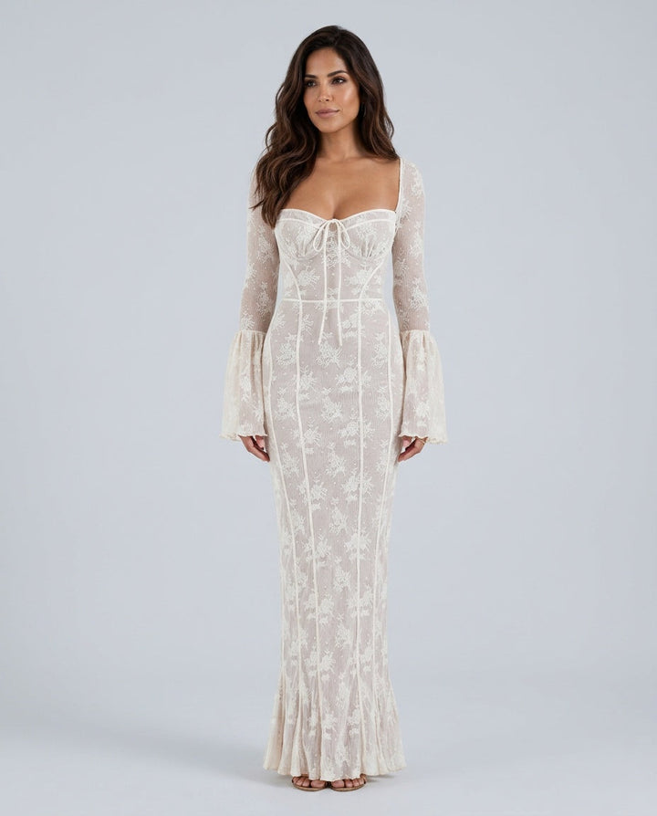 Sylvane | Lace Corset Bodice Maxi Dress
