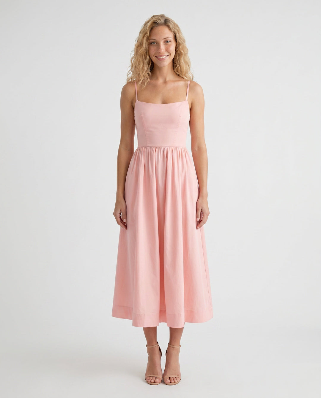 Layla | Spaghetti Strap Low Back Midi Dress
