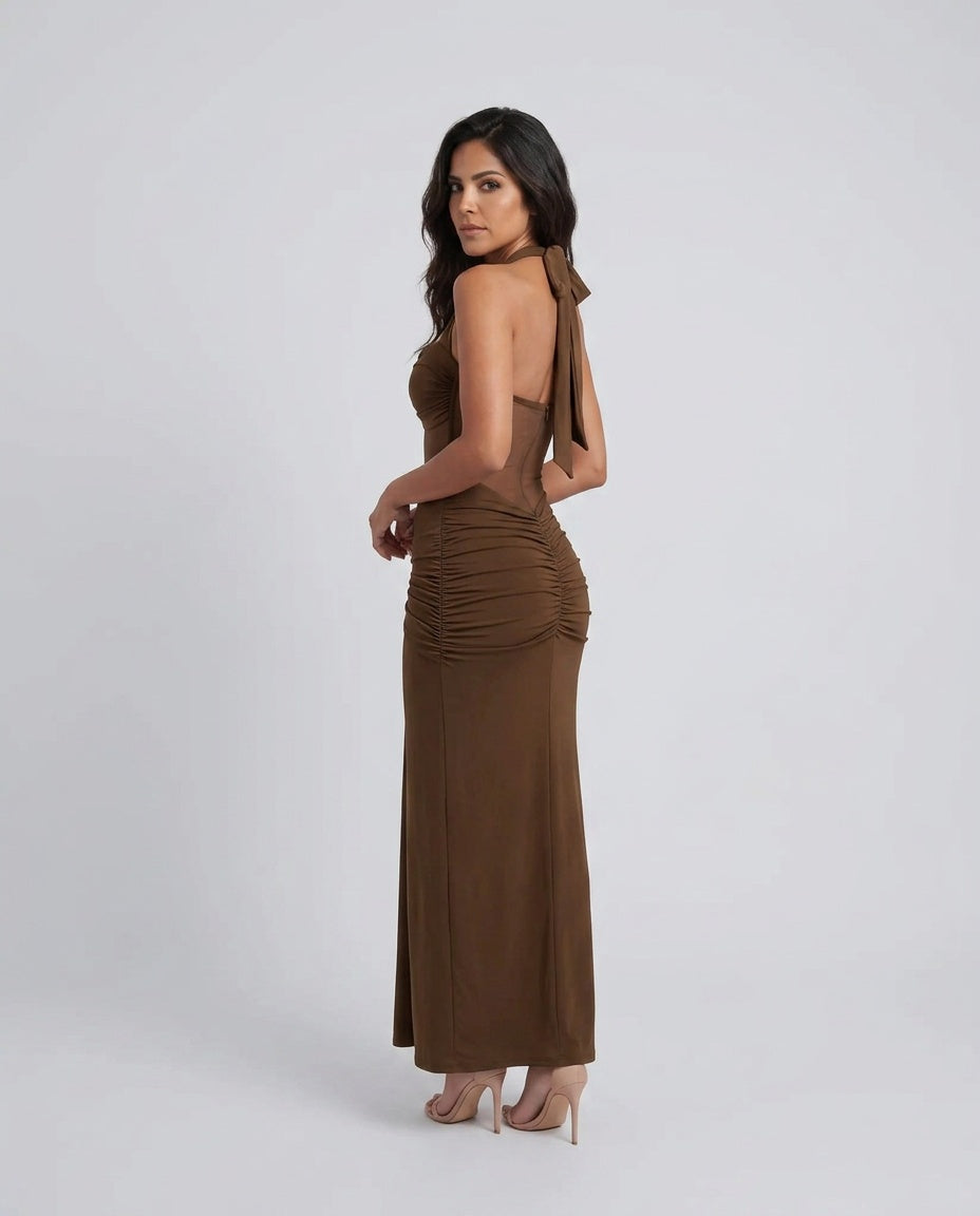 Esme | Halter Neck Mermaid Maxi Dress
