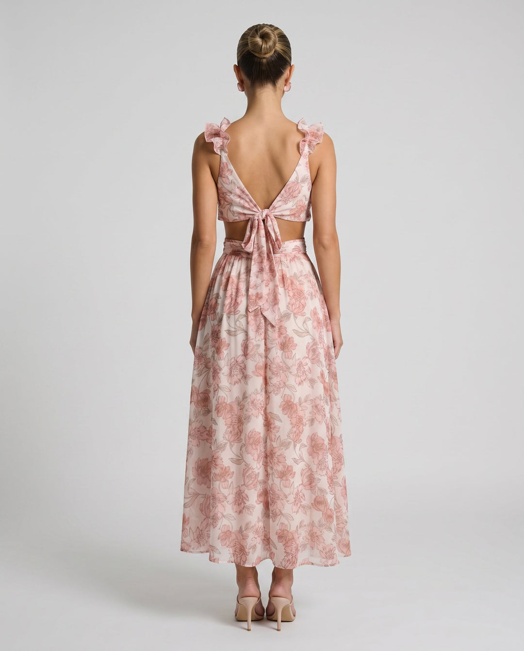 Giedre | Lace-Up A-Line Midi Dress