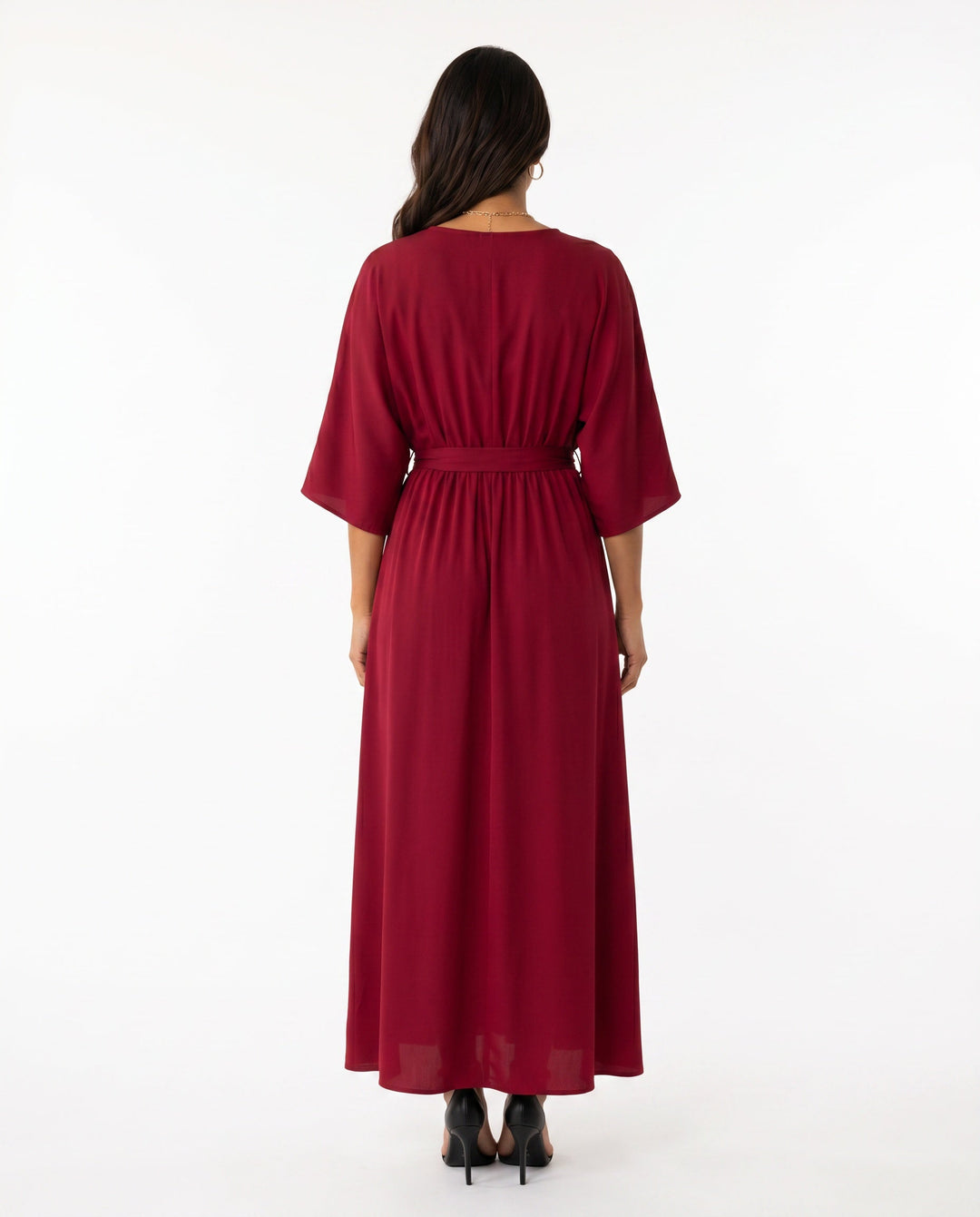 Brielle | Open Back Tie-Back Wedding Guest Maxi Dress
