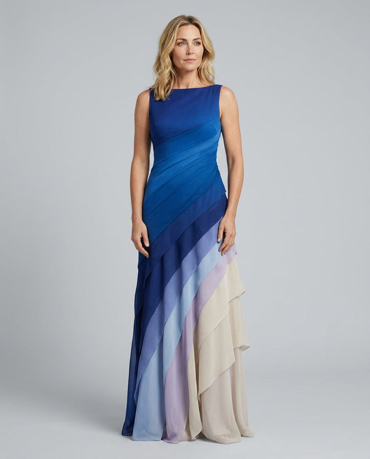Vera | Sleeveless Fitted Bodice Maxi Gown