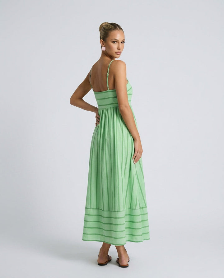 Elin | Striped Strappy Summer Maxi Dress