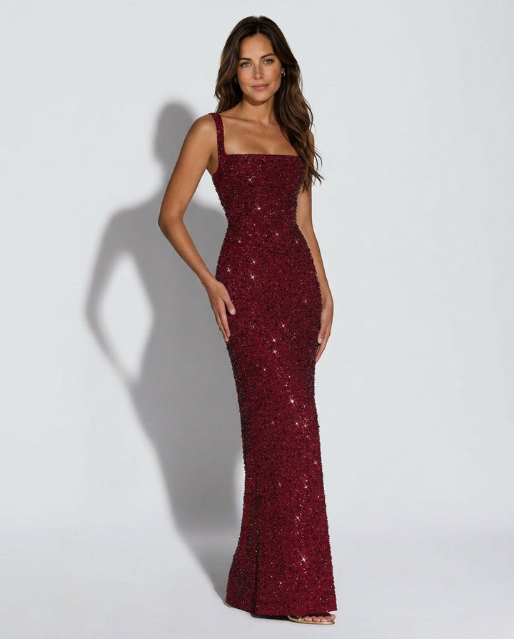 Calanthe | Sleeveless Sequin Maxi Dress