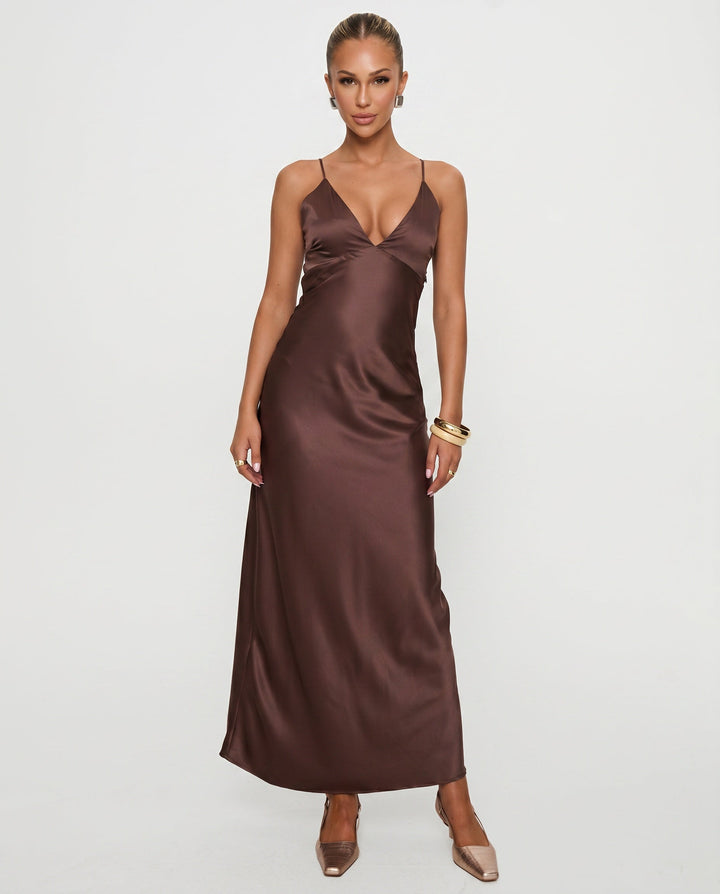 Seraphine | Cowl Neck Wedding Guest Maxi Dress