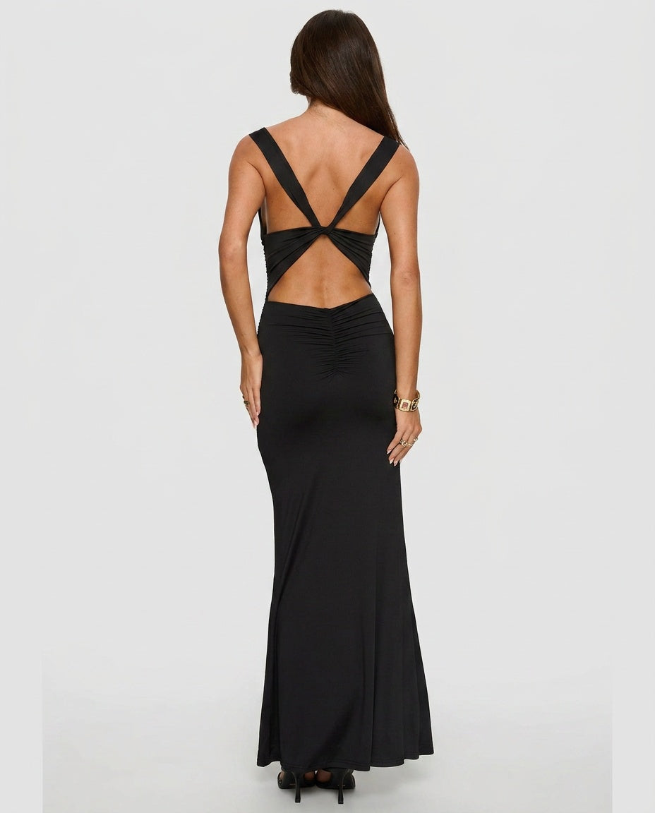 Yakira | Halter Cut-Out Maxi Dress