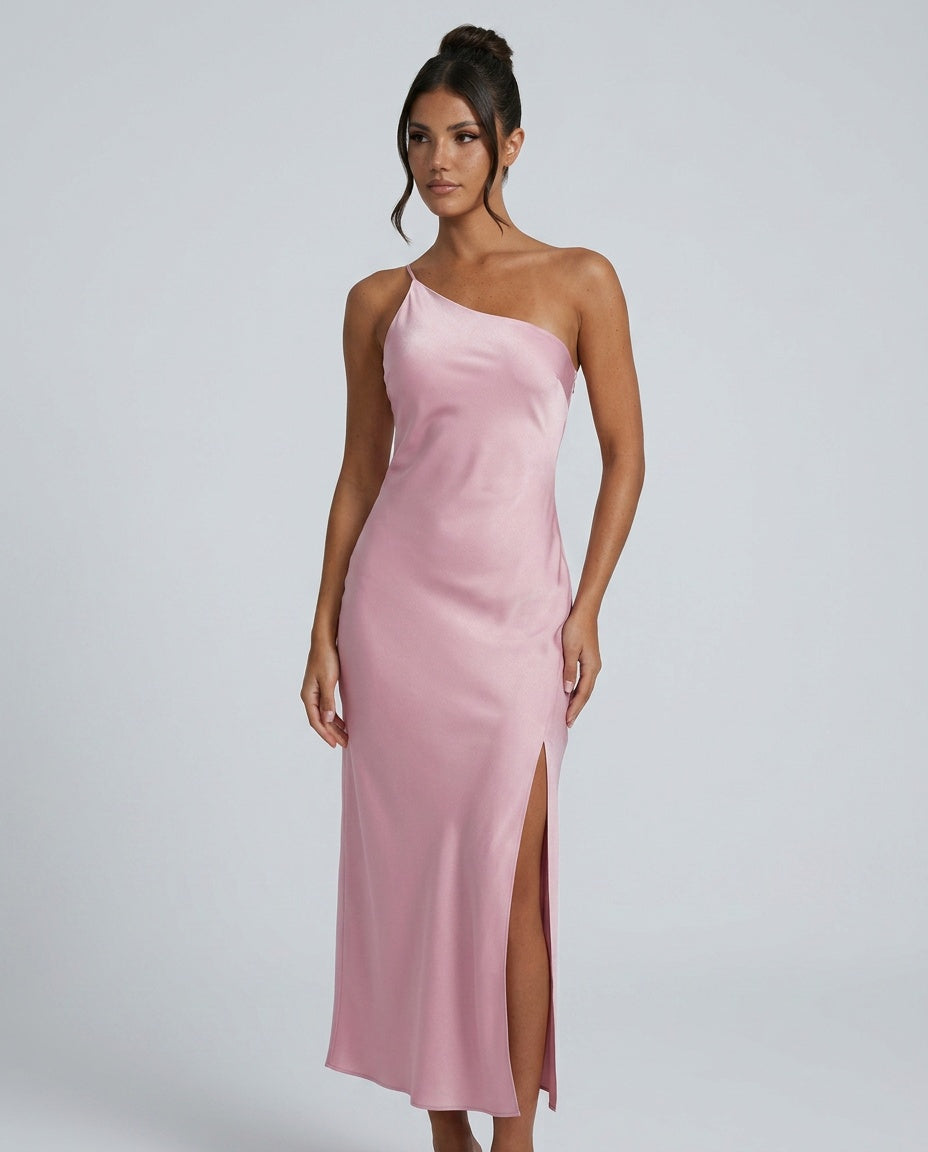Reva | Open Back Satin Maxi Dress