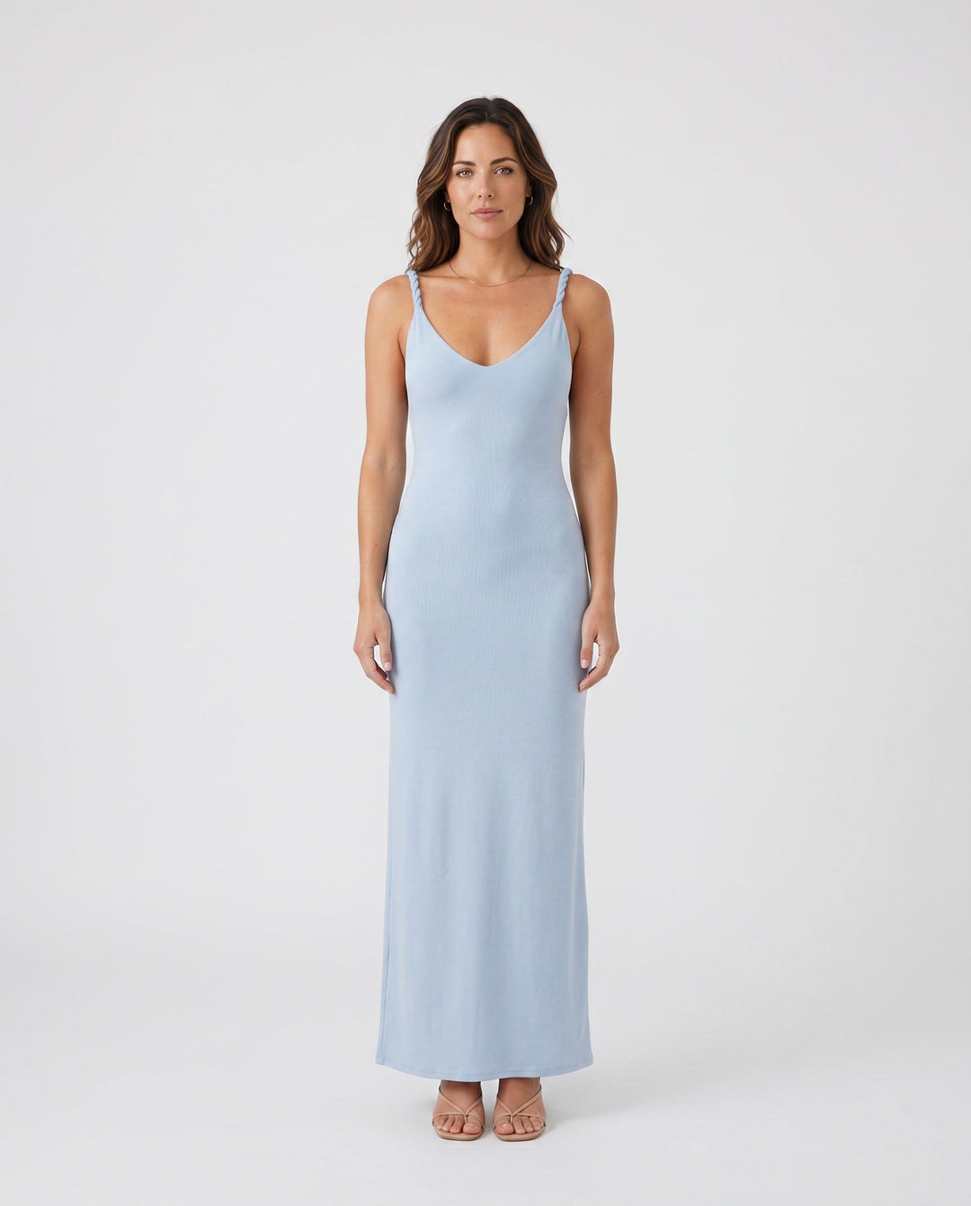 Mireille | Ribbed Spaghetti Strap Maxi Dress