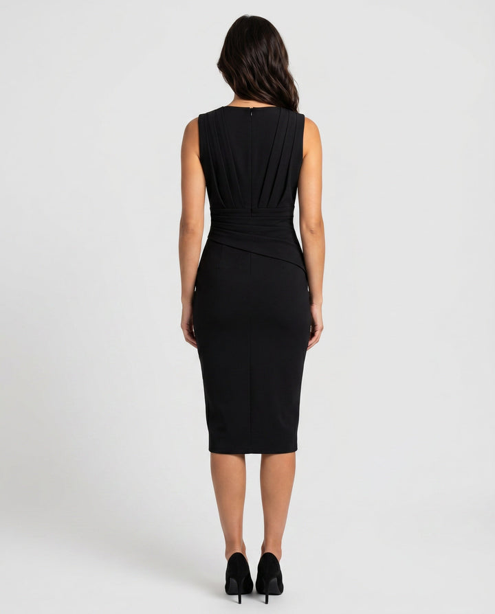 Dahlia | V-Neck Bodycon Evening Midi Dress