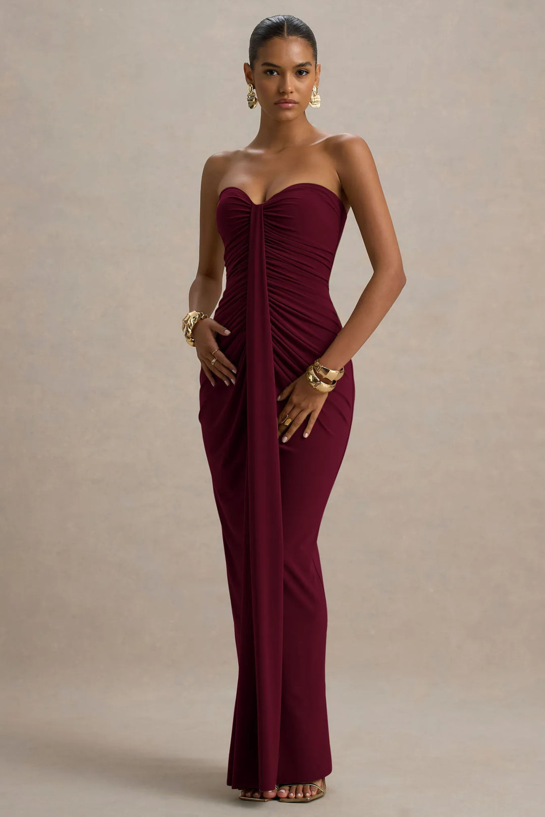 Reva | Off-Shoulder Gathered Maxi Dress