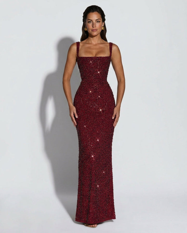 Calanthe | Sleeveless Sequin Maxi Dress