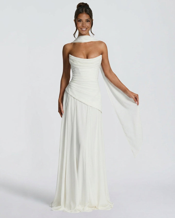 Mira | One-Shoulder Ruched Maxi Dress