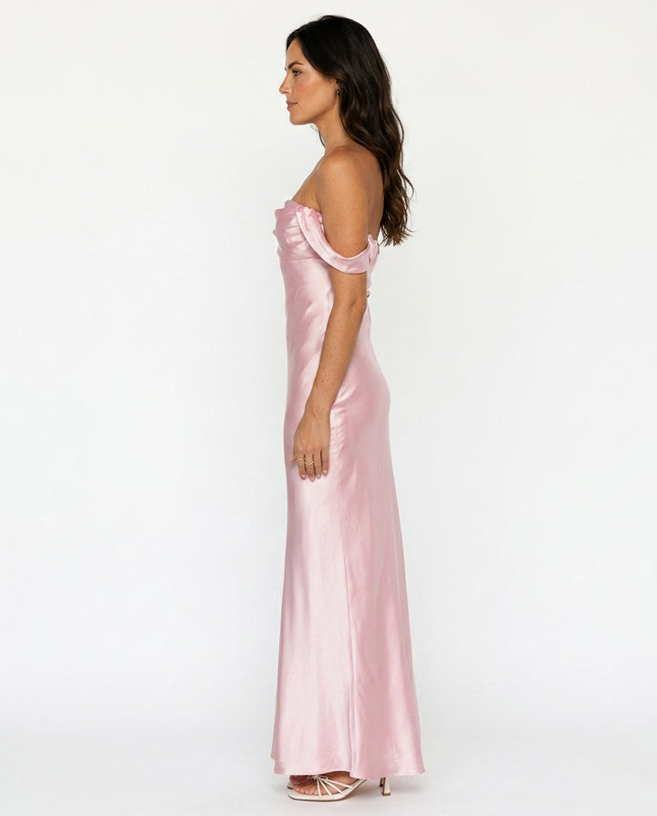 Ella | Off-Shoulder Ruched Maxi Dress