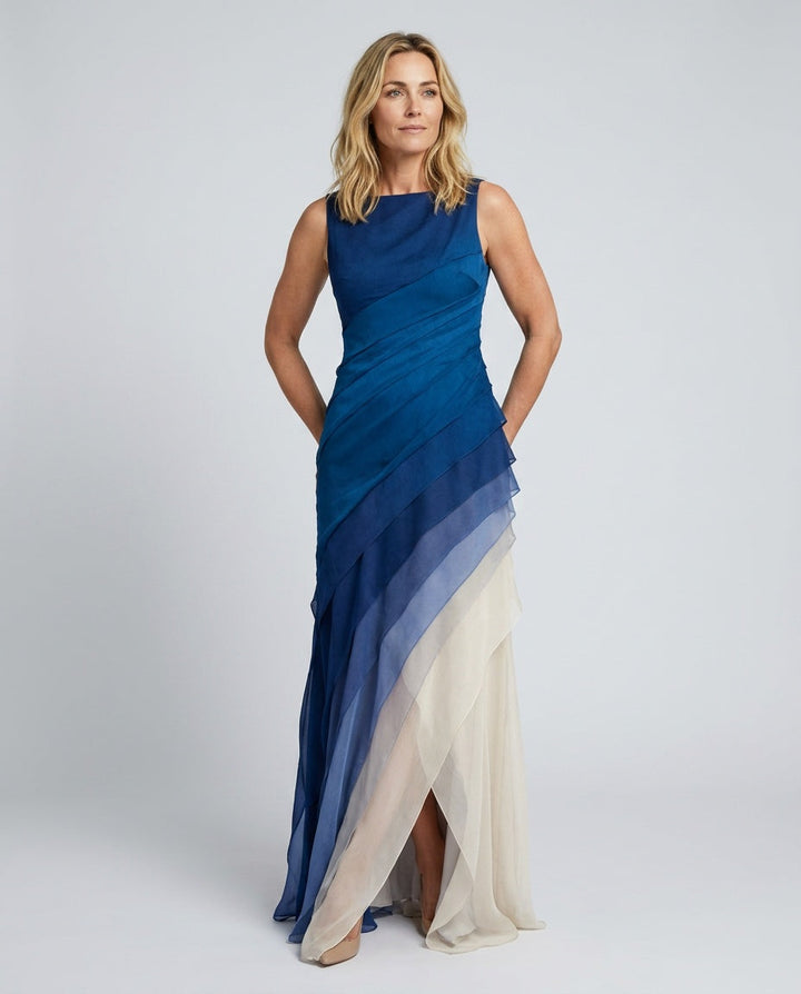 Vera | Sleeveless Fitted Bodice Maxi Gown