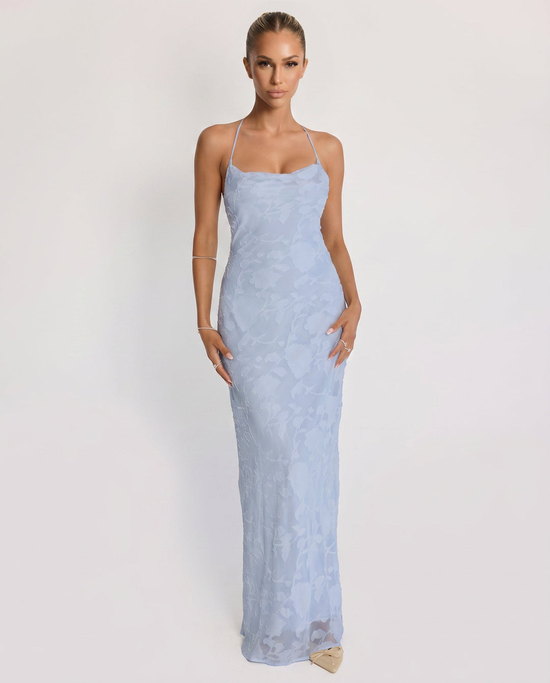 Celena | Burnout Floral Maxi Dress