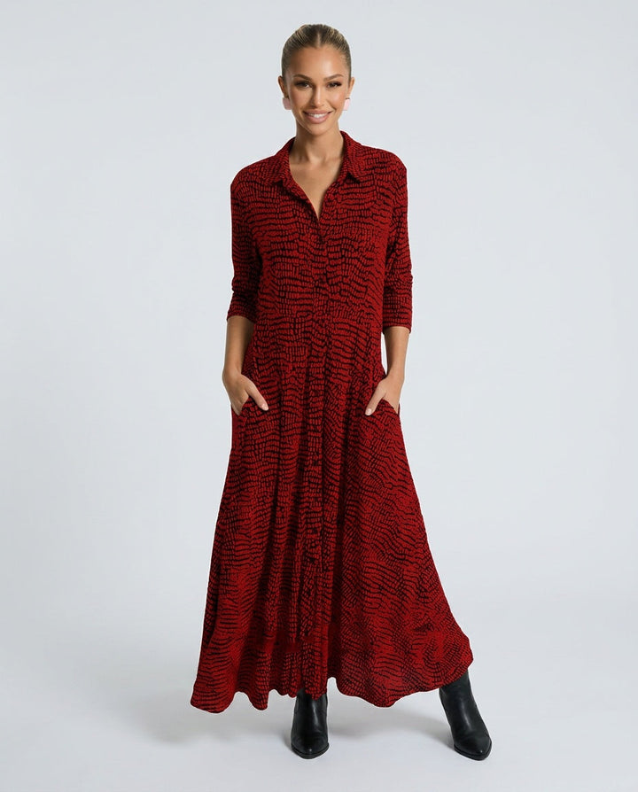 Edda | Relaxed V-Neck Maxi Dress