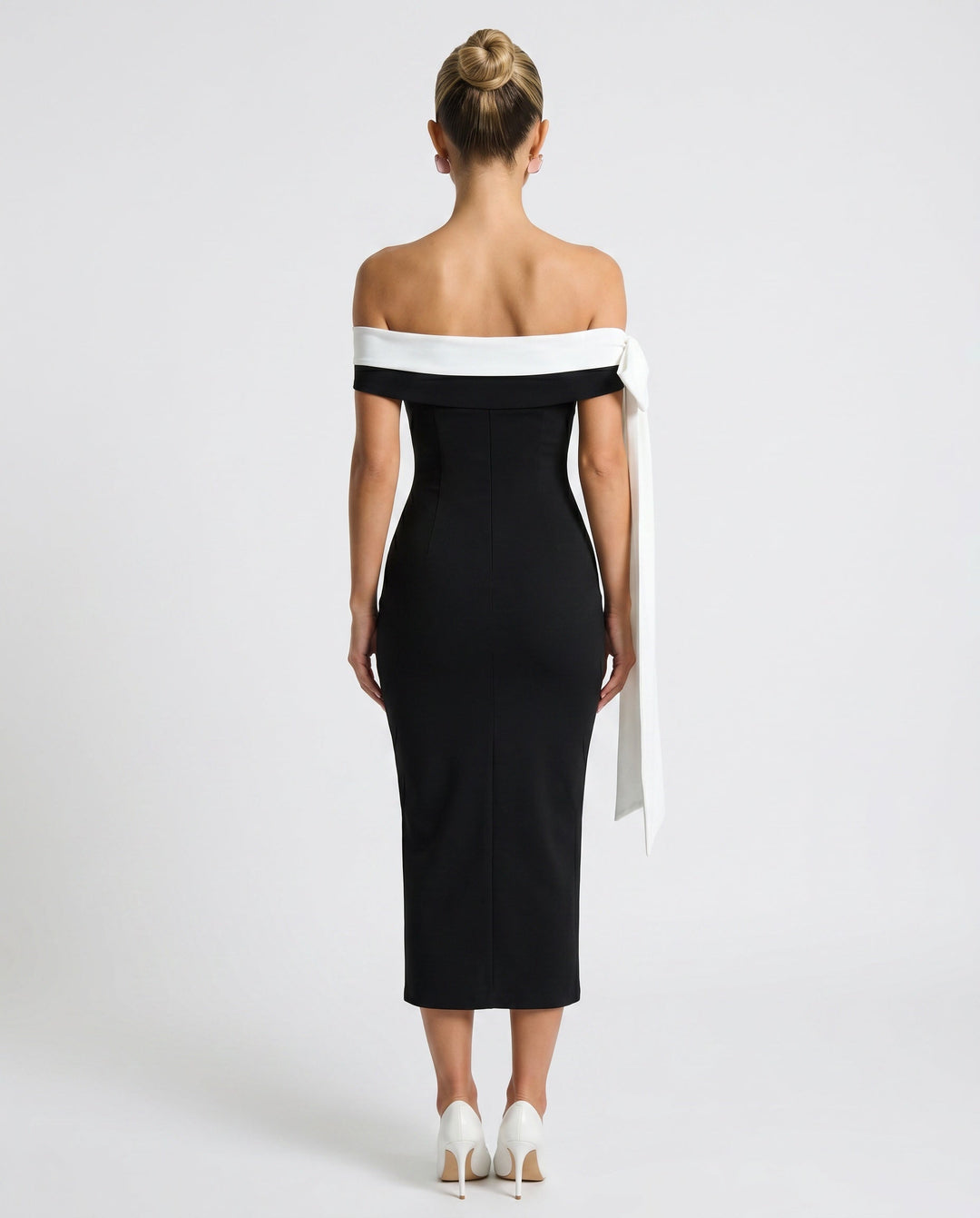 Ottilie | Off-Shoulder Evening Midi Dress