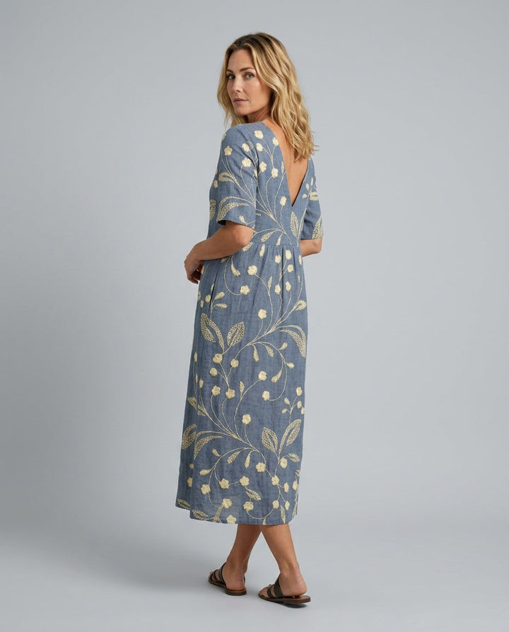 Fiona | Floral Print Midi Dress