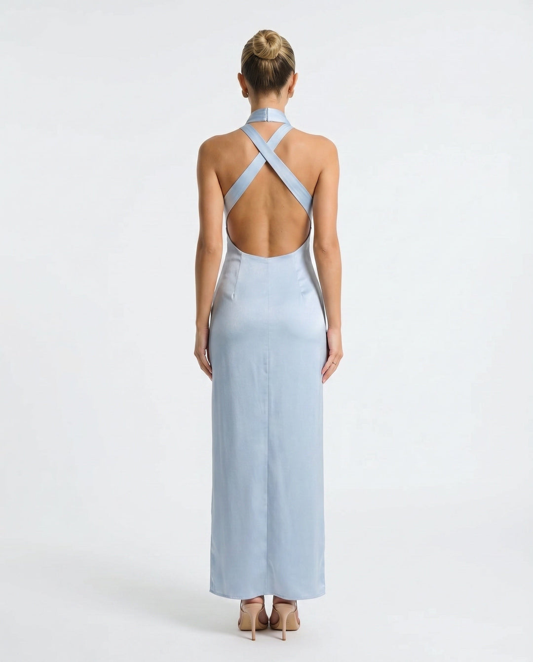 Leona | Cowl Neck Halter Maxi Dress