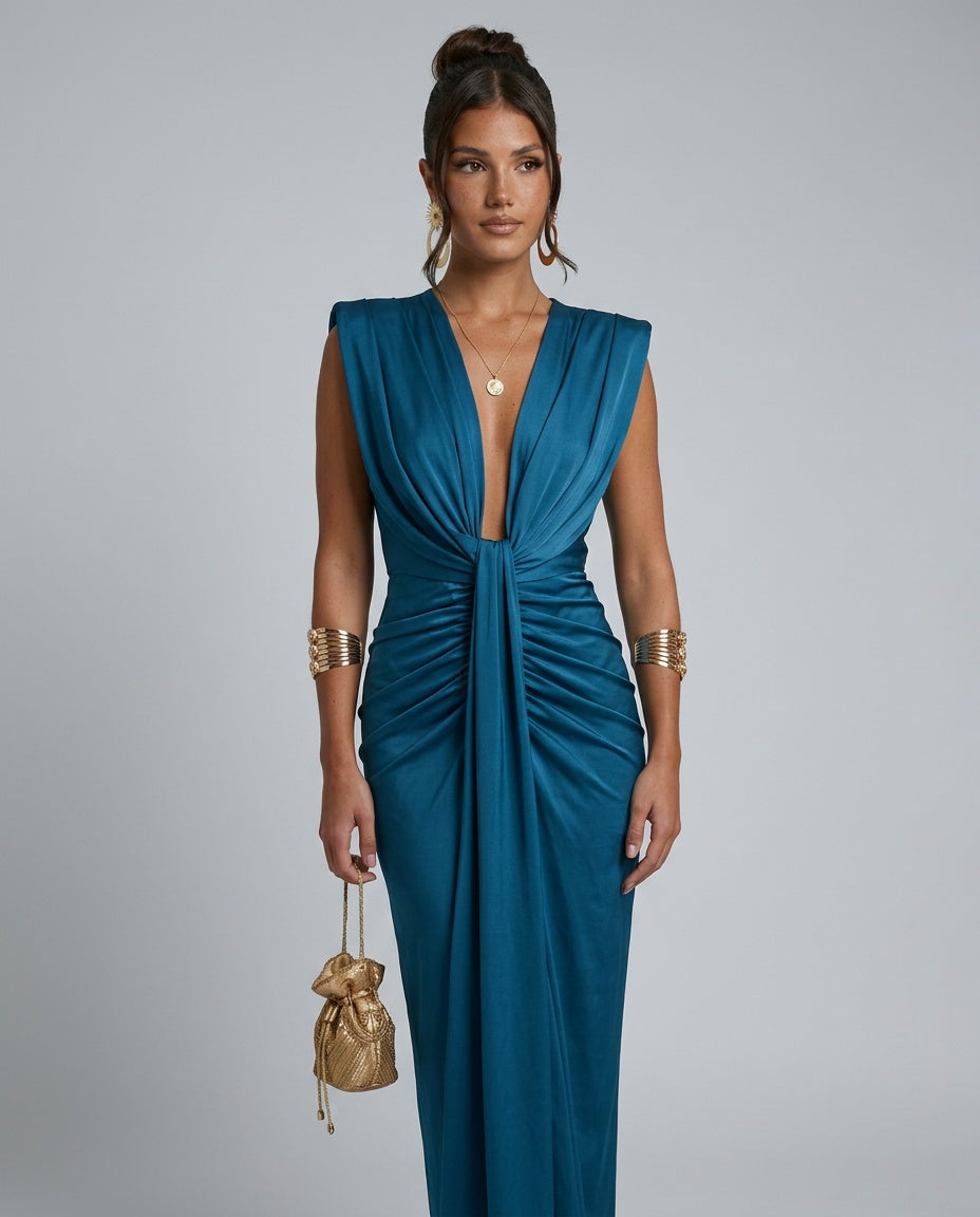 Ottilie | Pleated Flowing Maxi Dress