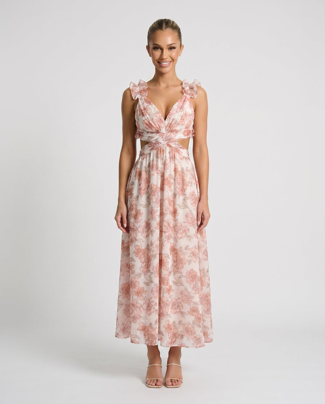 Giedre | Lace-Up A-Line Midi Dress