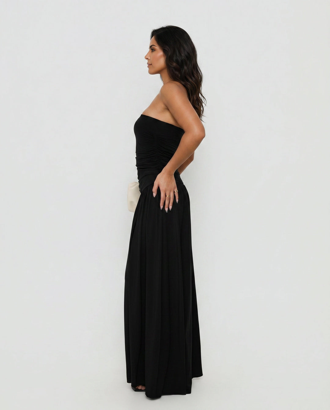 Adèle | Strapless Ruched Maxi