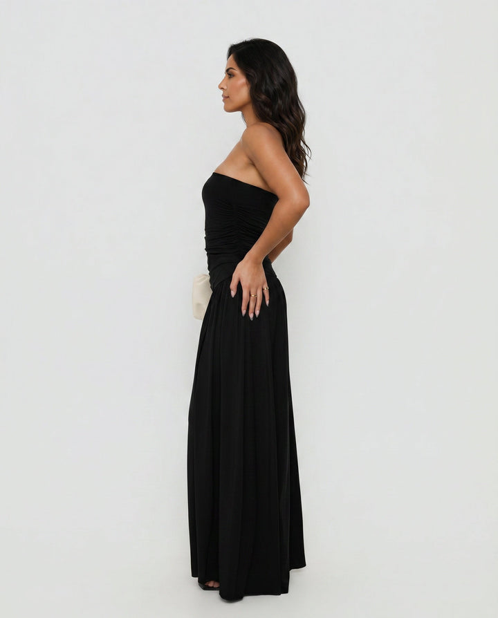 Adèle | Strapless Ruched Maxi