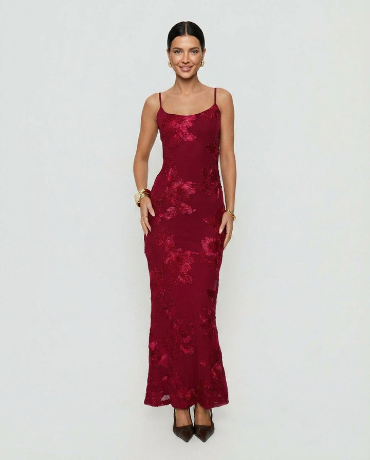 Jacalyn | Wrap-Style Wedding Guest Maxi Dress