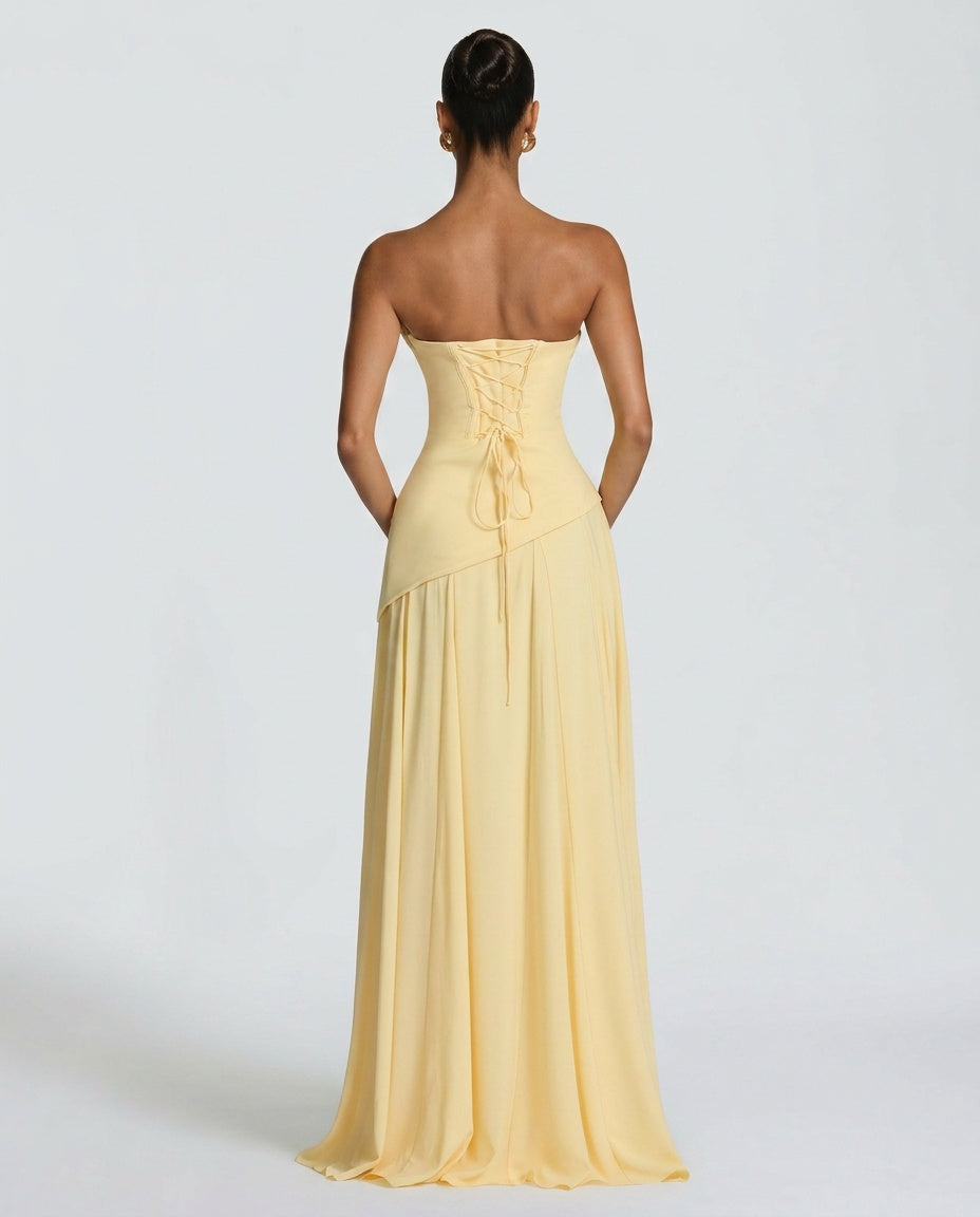Mira | One-Shoulder Ruched Maxi Dress