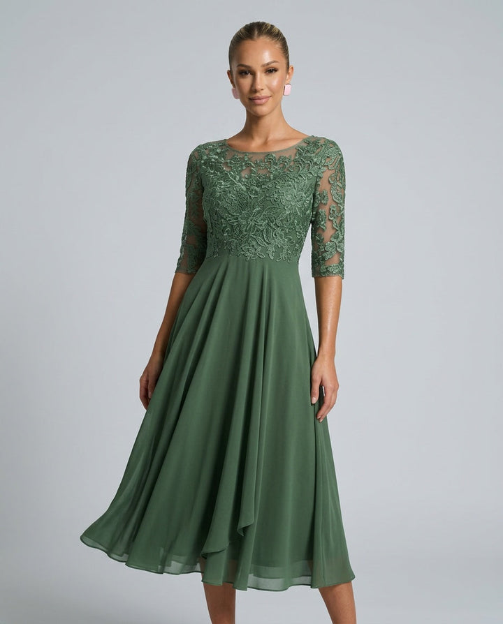 Rosette | Flowy Midi with Lace Bodice