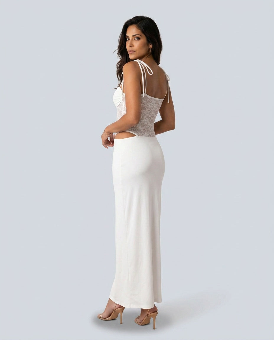 Cora | Spaghetti Strap Lace Maxi Dress