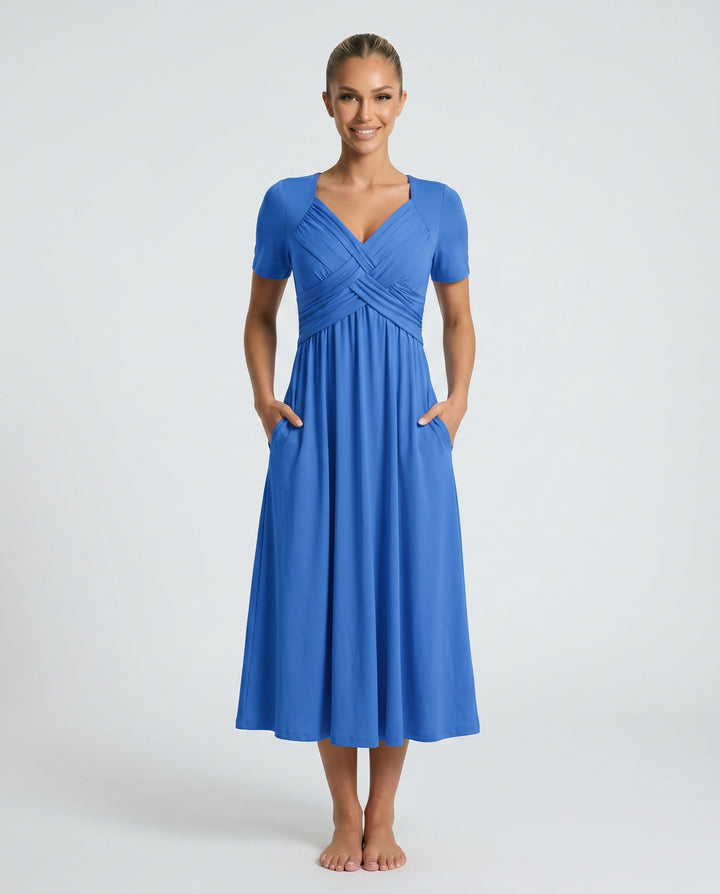 Noor | V-Neck Casual Midi Dress
