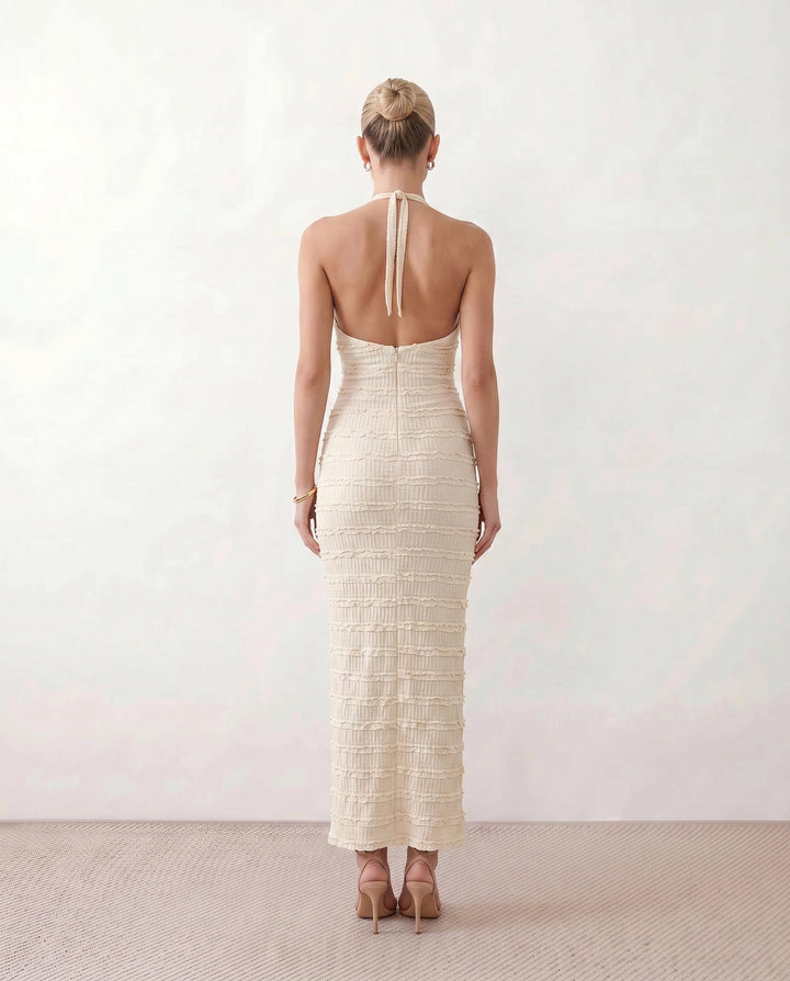 Verity | Halter Backless Maxi Dress