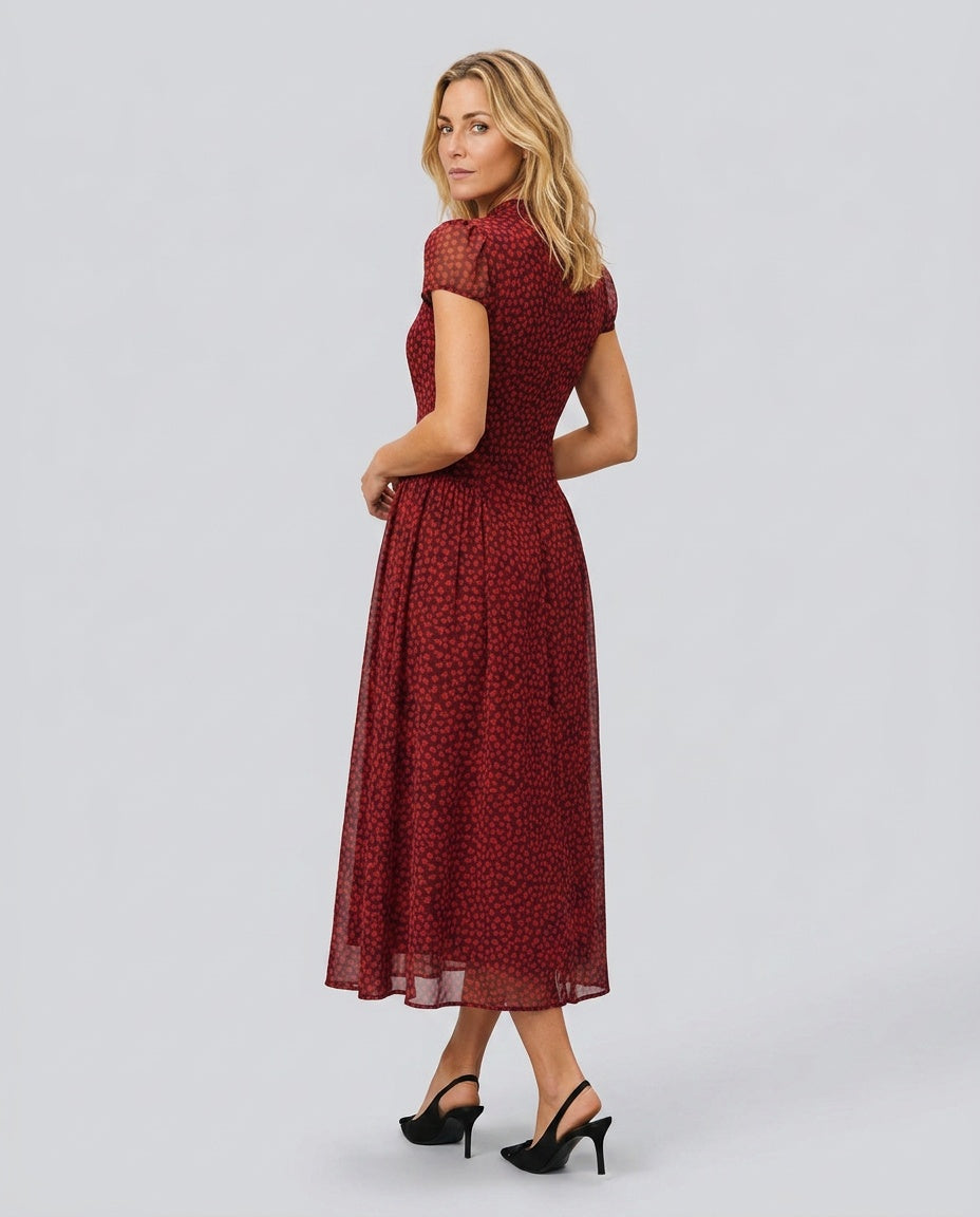 Rosetta | Cap Sleeve Floral Maxi Dress