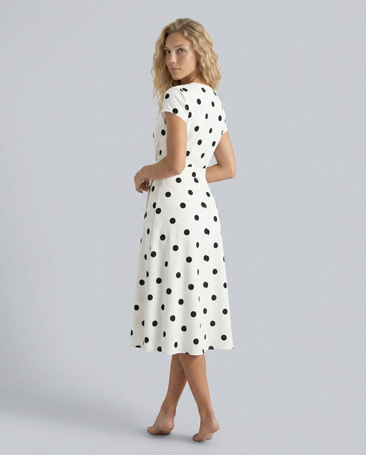 Camille | Polkadot Wrap Midi Dress
