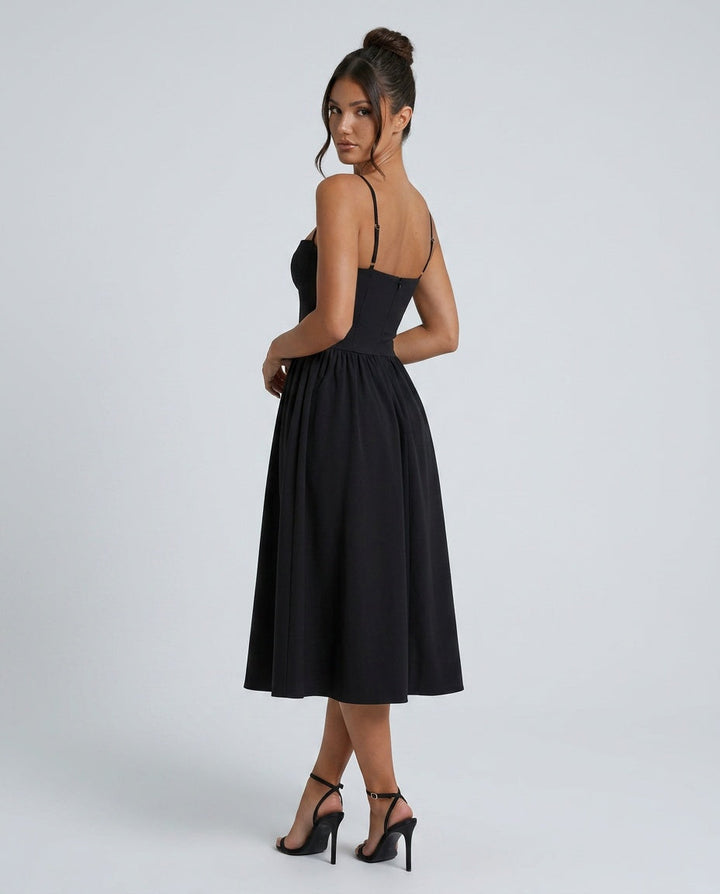 Wren | Pleated Skater Work Maxi Dress