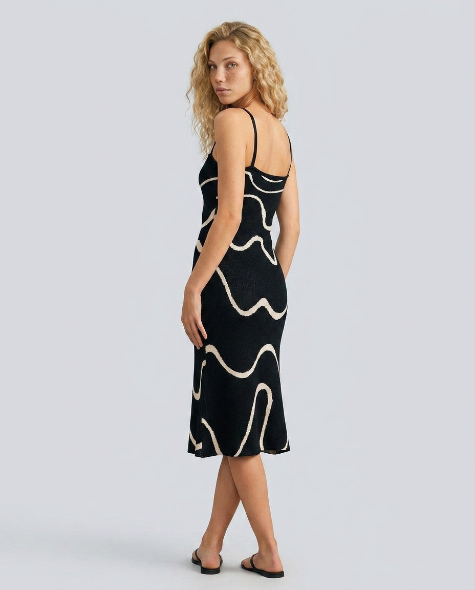 Freya | Mermaid Hem Knit Midi Dress