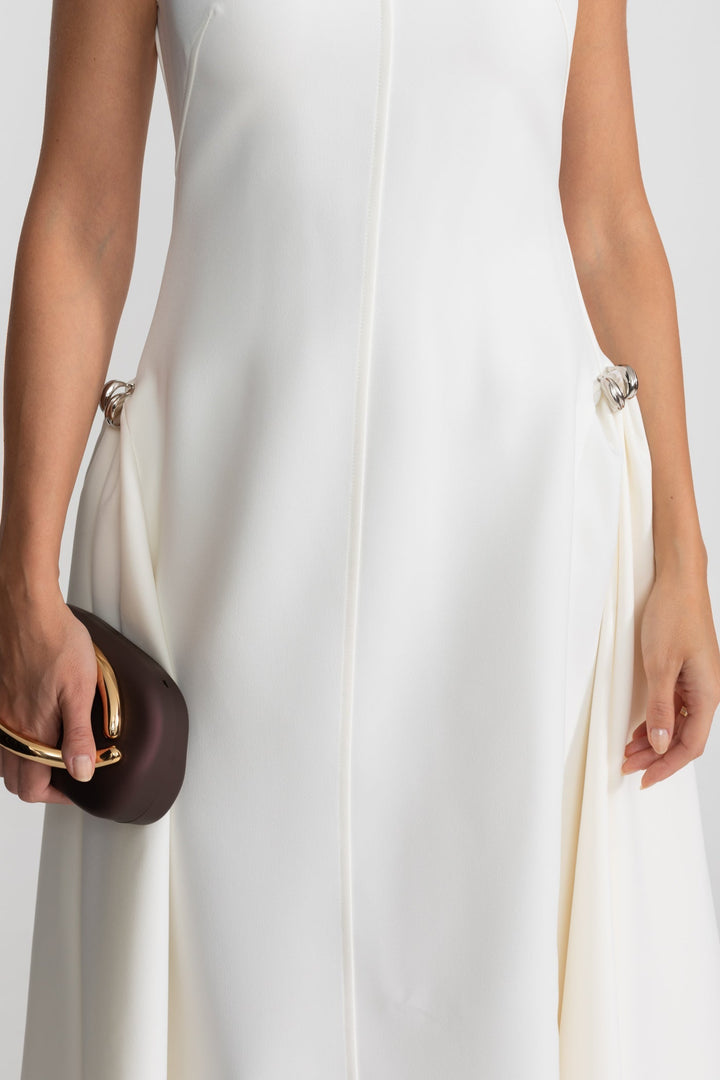 Cleo | High-Low Structured Midi Dress