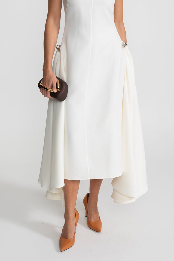 Cleo | High-Low Structured Midi Dress