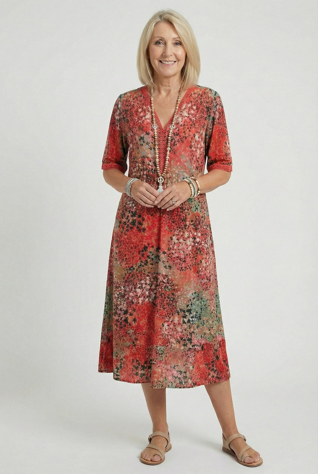 Marigold | Relaxed Floral Midi with Pockets