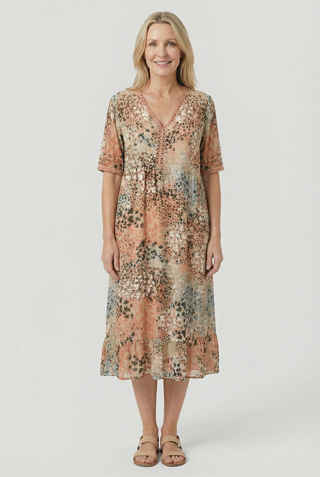 Marigold | Relaxed Floral Midi with Pockets