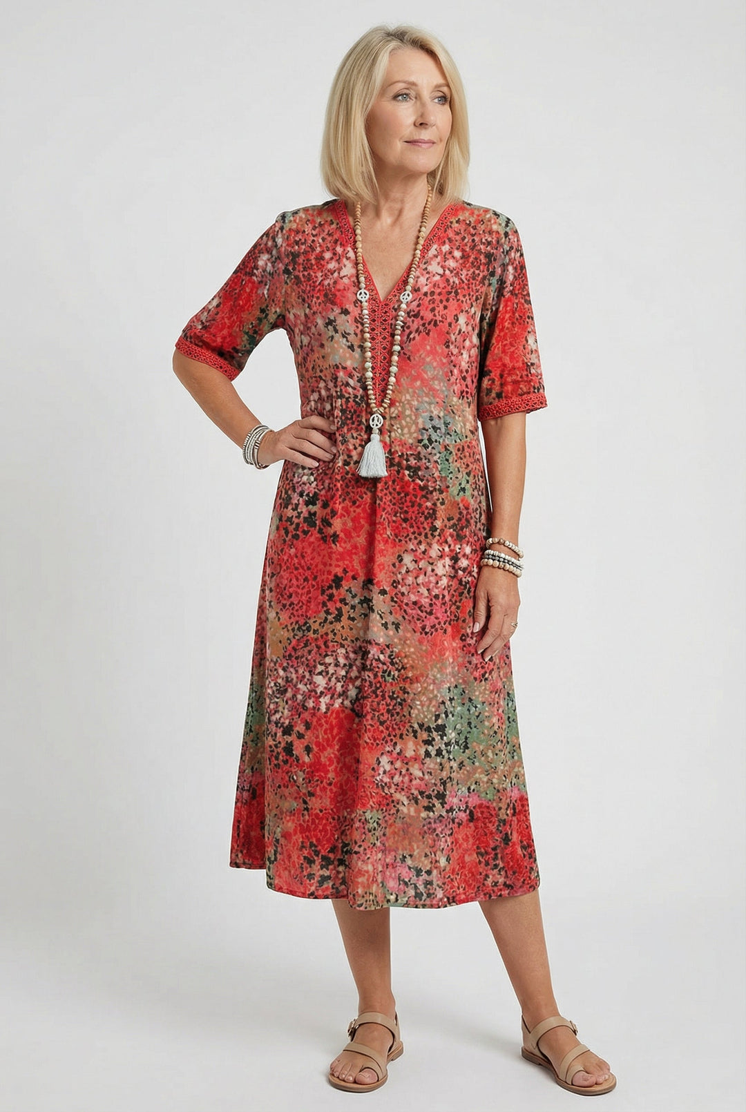 Marigold | Relaxed Floral Midi with Pockets