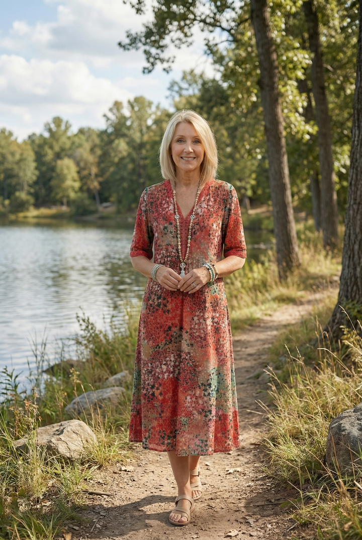 Marigold | Relaxed Floral Midi with Pockets