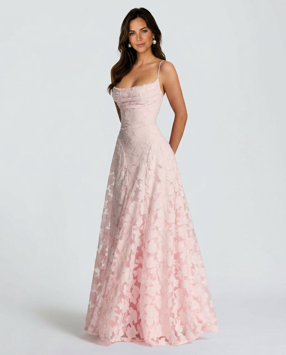 Isolde | Corset Lace-Up Back Maxi Dress