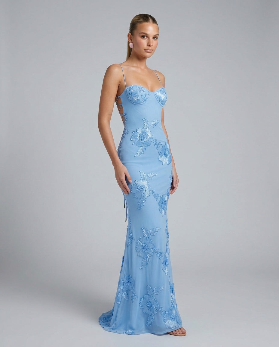 Ionela | Spaghetti Strap Mermaid Maxi Dress