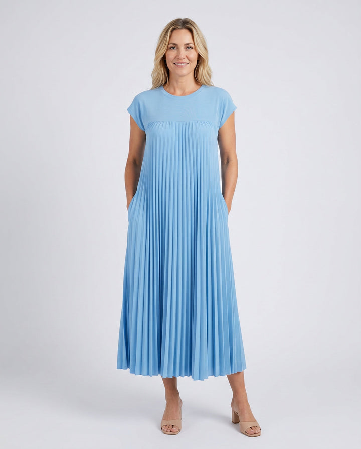 Zara | Pleated Sleeveless Midi Maxi Dress