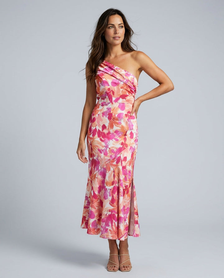 Coralie | One-Shoulder Floral Maxi Dress